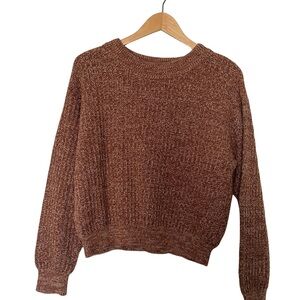 Universal Thread Marled Rust Brown Crewneck Sweater